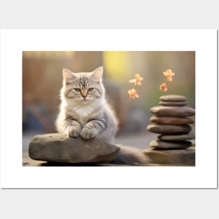 Cat Furry Pet Animal Tranquil Peaceful Posters and Art
